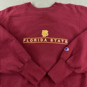 Vintage 90s Champion Reverse Weave Florida State Sweatshirt Men's Large USA Mint